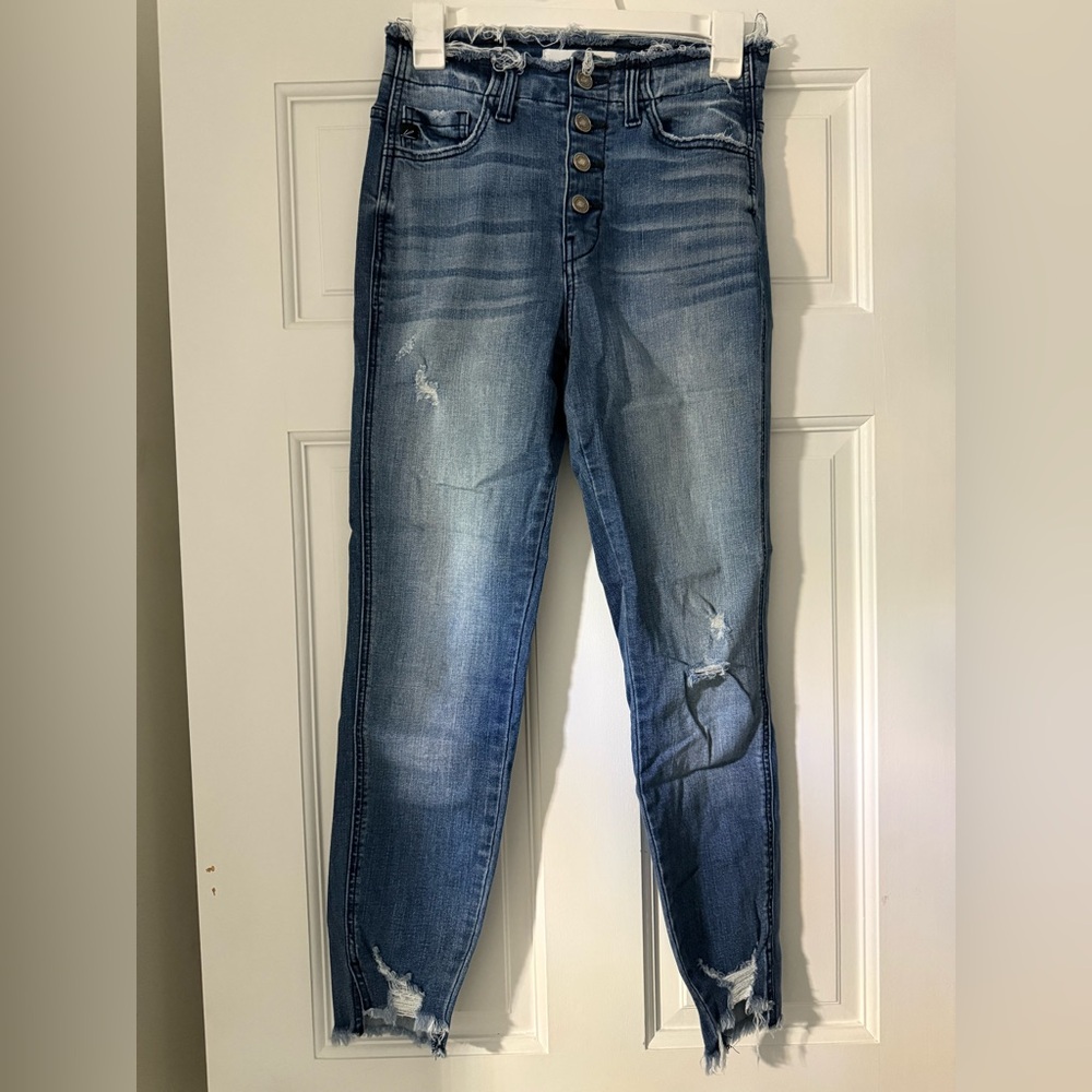 KanCan Blue Distressed Skinny Jeans